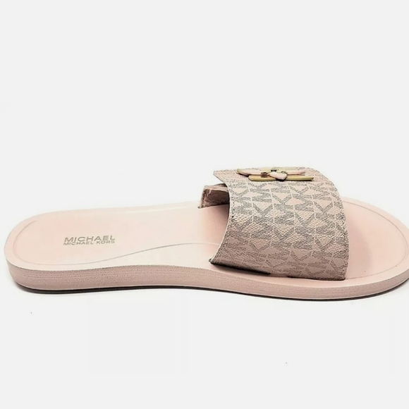 Nitb Michael Kors charmed mini logo slide sandals - Picture 6 of 7